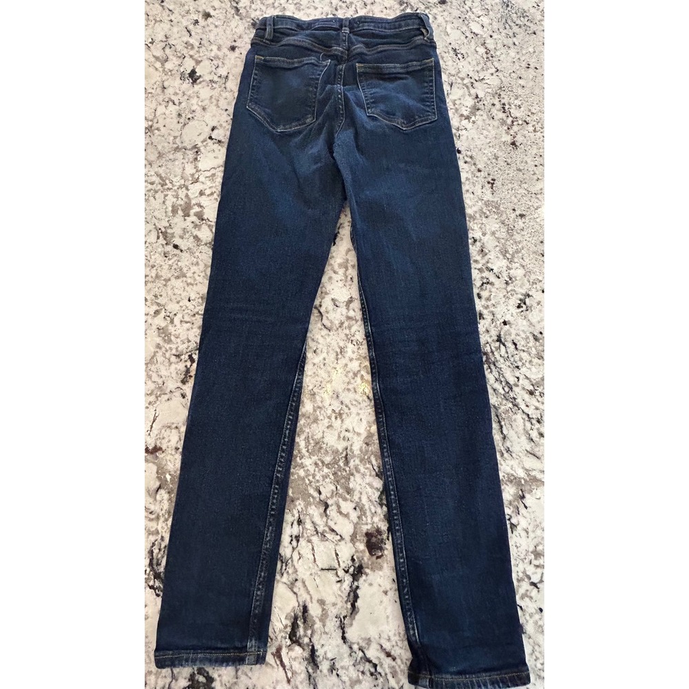 H&M Dark Wash High‎ Waist Skinny Jeans Women's Size 6 Denim Casual distressed - Picture 2 of 4